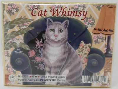 Mazzo Carte Ramino Piatnik Cat Whimsy 2270 Bridge Rummy Canasta