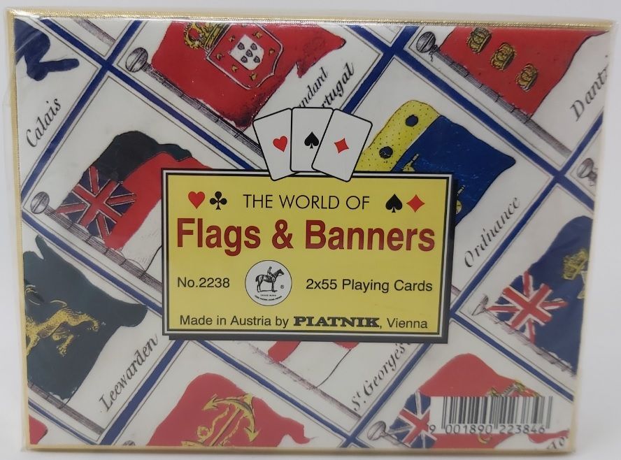 Mazzo Carte Ramino Piatnik The World of Flags & Banners 2238 Bridge Rummy Canasta