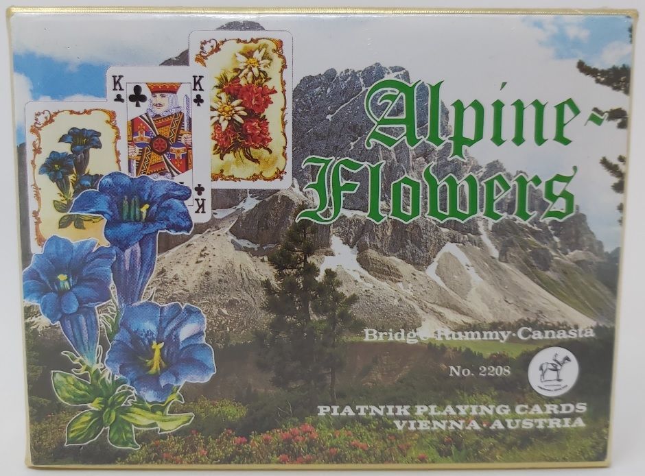 Mazzo Carte Ramino Piatnik Alpine Flowers 2208 Bridge Rummy Canasta