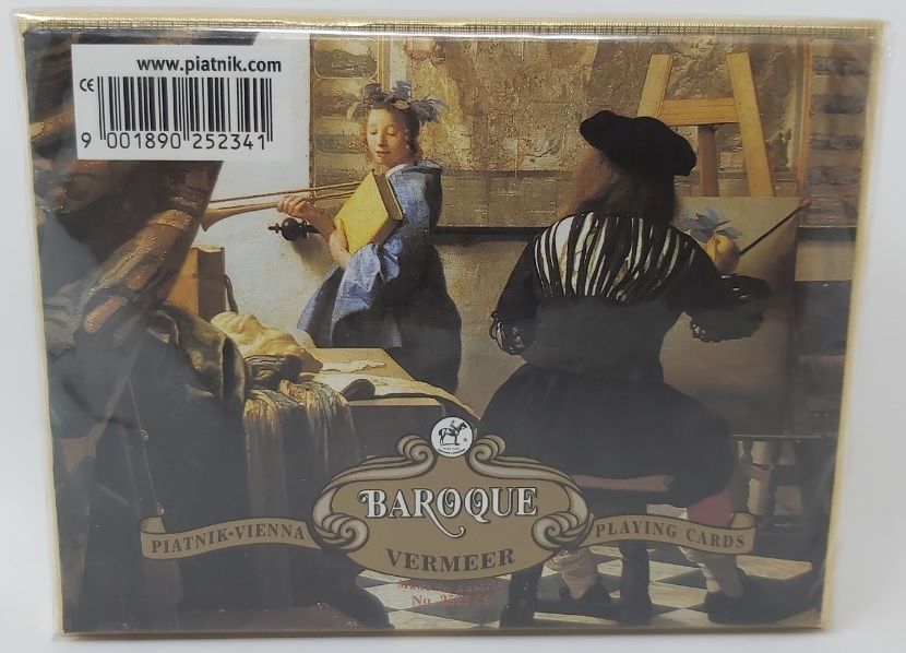 Mazzo Carte Ramino Piatnik Baroque Johannes Vermeer Allegoria Pittura Bridge Rummy Canasta