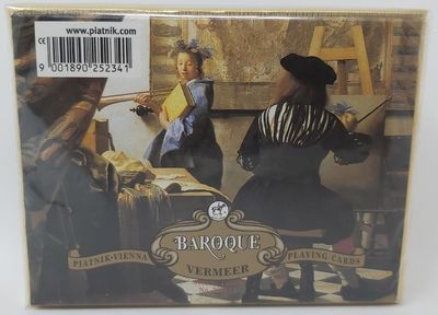 Mazzo Carte Ramino Piatnik Baroque Johannes Vermeer Allegoria Pittura Bridge Rummy Canasta