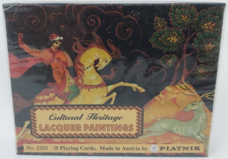 Mazzo Carte Ramino Piatnik Cultural Heritage Lacquer Paintings 2383 Bridge Rummy Canasta