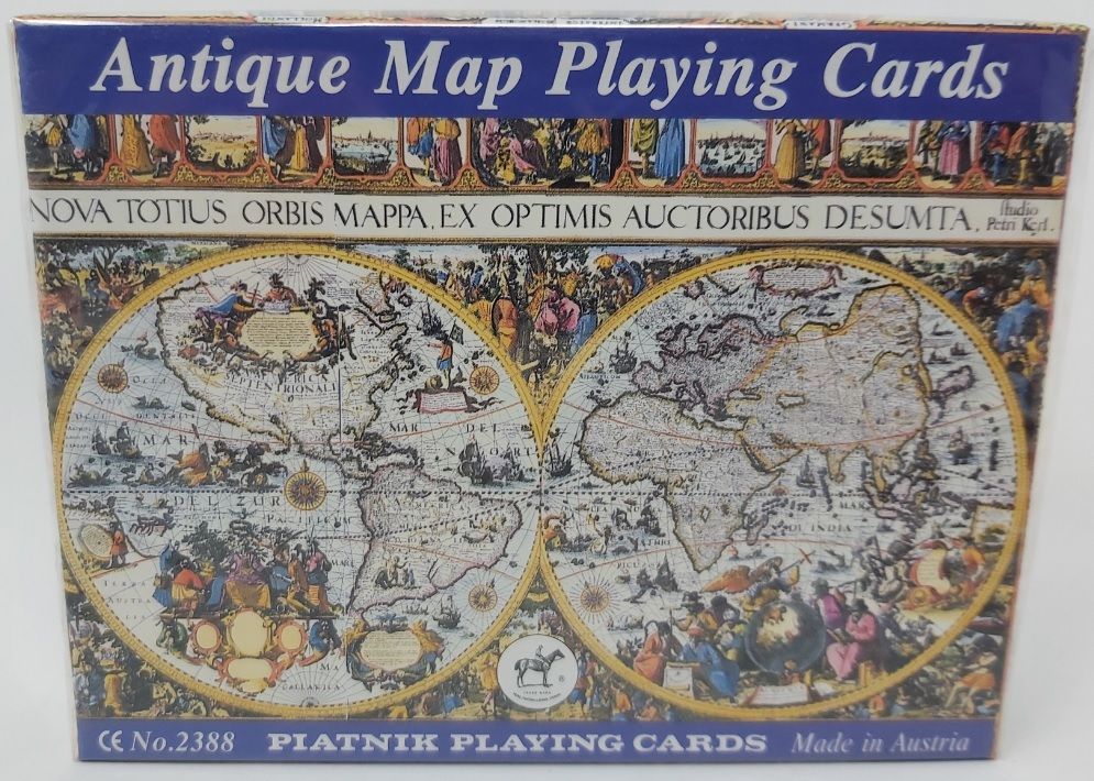Mazzo Carte Ramino Piatnik Antique Map 2388 Bridge Rummy Canasta