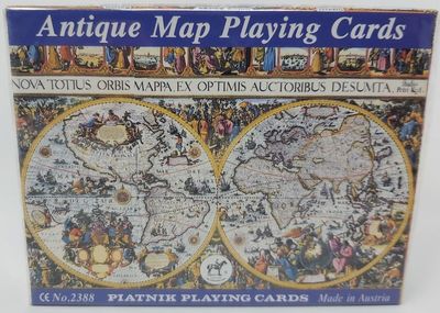 Mazzo Carte Ramino Piatnik Antique Map 2388 Bridge Rummy Canasta