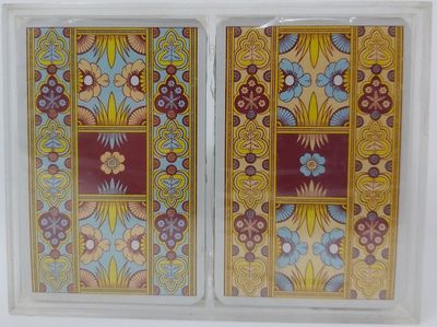 Mazzo Carte Angoli Oro Ramino Grimaud Coffret Fiorato Nancy Bridge Poker Canasta Rami 1985