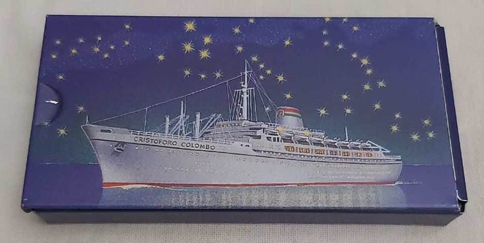 Scatola Latta Nave Cristoforo Colombo Tin Box Vintage Lackerli-Huus