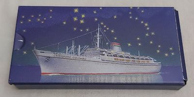 Scatola Latta Nave Cristoforo Colombo Tin Box Vintage Lackerli-Huus