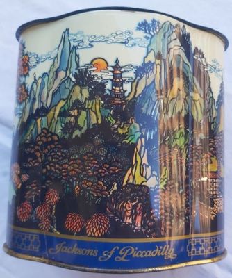 Scatola Latta Tin Box Morning Tea Jacksons of Piccadilly London England Vintage