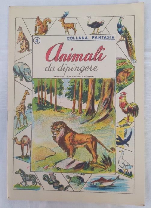 Libretto Collana Fantasia n 4 Animali da Dipingere - Edizioni Salvadeo Torino anni '60 Vintage