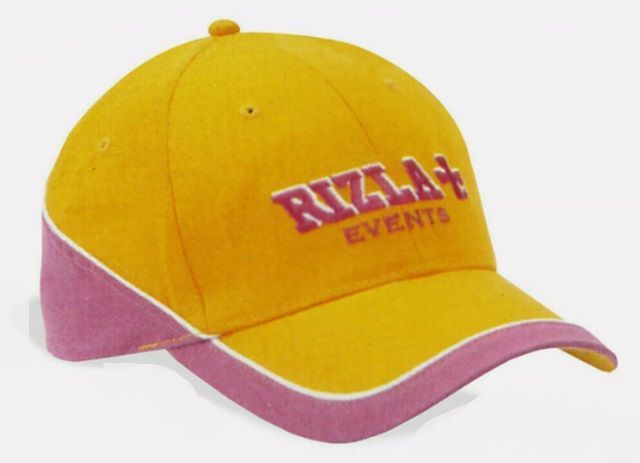 Berretto Baseball Events Racing Cappellino Visiera Caps Rizla Giallo Rosa 2005 Collezione