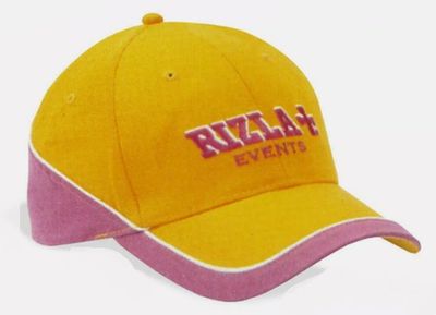 Berretto Baseball Events Racing Cappellino Visiera Caps Rizla Giallo Rosa 2005 Collezione