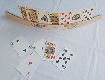Reggicarte Portacarte Tavolo Legno Curvo Engelhart Wooden Card Holder cm 50