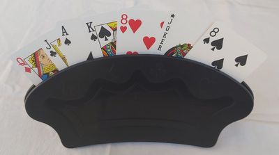 Reggicarte Portacarte Forma Ventaglio Acrilico Nero Plastic Card Holder