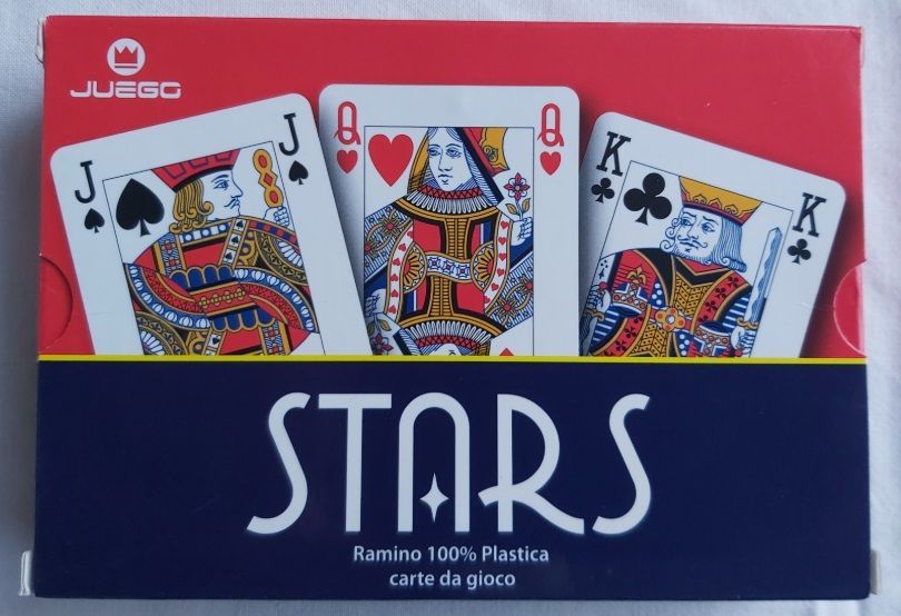 Ramino Playing Cards Juego Stars 100% Plastica