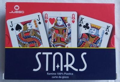 Ramino Playing Cards Juego Stars 100% Plastica