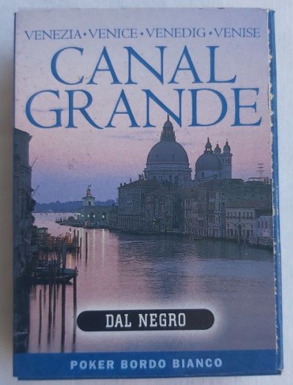 Mazzo Carte Poker Città d'Arte Venezia Canal Grande Souvenir Dal Negro Back Blue Prussia