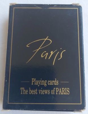 Mazzo Carte Poker Paris Les Plus Belles Vues de Paris Back Nero France Cartes 1990