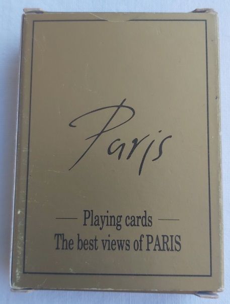 Mazzo Carte Poker Paris Les Plus Belles Vues de Paris Back Oro France Cartes 1990