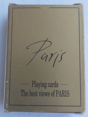 Mazzo Carte Poker Paris Les Plus Belles Vues de Paris Back Oro France Cartes 1990