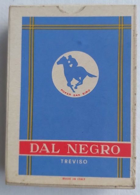 Mazzo Carte Poker San Siro Plastificate Back Dorso Blue Teodomiro Dal Negro