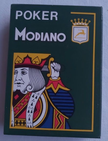 Mazzo Carte Poker Cervetti Modiano Back Dorso Blue