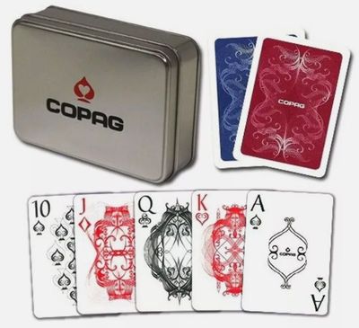 Elegante Cofanetto Latta Tin Box Copag Ramino Poker 100 Years Edizione Limitata