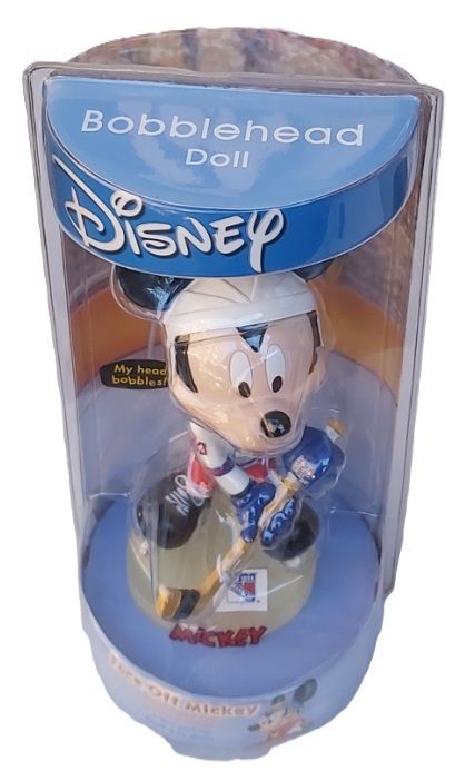 Pupazzo Disney Mickey King of the Ice Topolino Hockey Bobblehead New York Rangers 2002