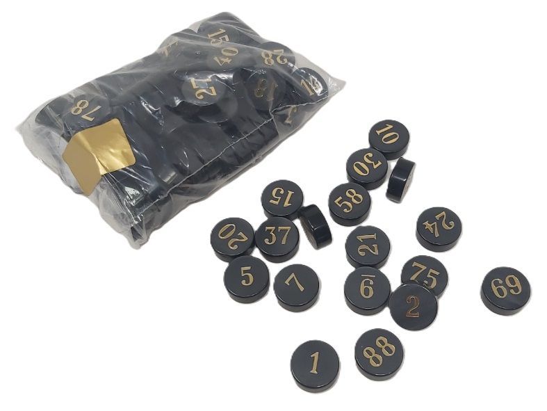 Confezione Serie Bussolotti Tombolini 90 Numeri Doppia Faccia per Tombola