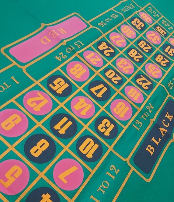 Tappeto Roulette Double-Face Black Jack Panno Gioco Layout Tapis 180 x 90