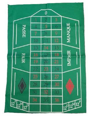 Tappeto Roulette Francese Panno Gioco Layout Tapis Stampa a Corrosione 60,5 x 43