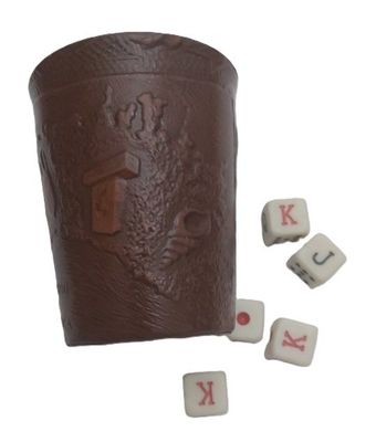 Bicchiere Souvenir Recuerdo de Menorca Porta dadi 5 da Poker
