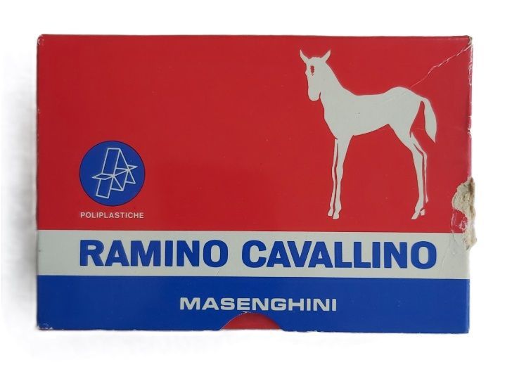 Mazzo Carte Ramino Cavallino Bianco Poliplastiche Triplex Masenghini Vintage