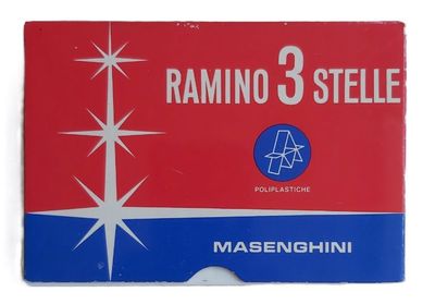 Mazzo Carte Ramino 3 Stelle Poliplastiche Triplex Telato Calandrato Masenghini Vintage