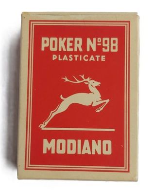 Mazzo Carte Gioco Poker Modiano 98 Plasticate Triplex Rara Spedizioni G. Trapassi