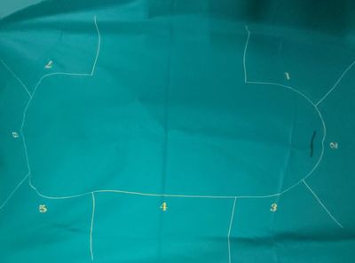 Tappeto Panno Professionale Layout Chemin de Fer Baccarat Texas Hold'em 7 Giocatori