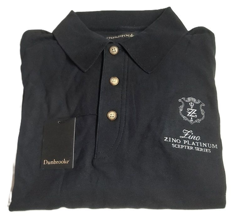 Tobacciana Maglietta Polo Zino Platinum Scepter Series Nera  L Dunbrooke Tobacciana Maglietta Polo Zino Platinum Scepter Series Nera  L Dunbrooke