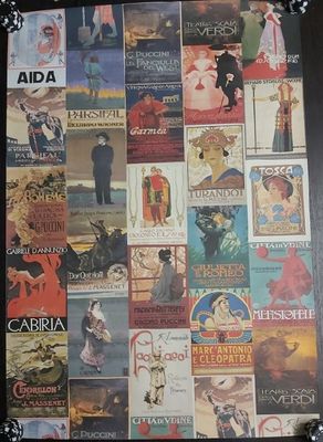 Poster Locandine Teatro Vintage cm 49 x 70,5 Istituto Fotocromo Italiano
