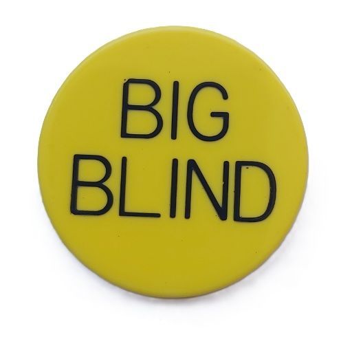 Poker Gettone Giallo Gioco Texas Hold'em BIG BLIND Marker Big Yellow Button