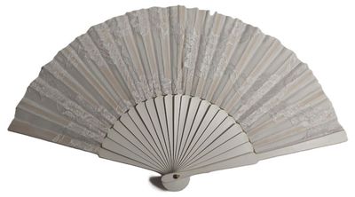 Ventaglio Finissimo Pizzo Bianco Legno Balsa Bianco