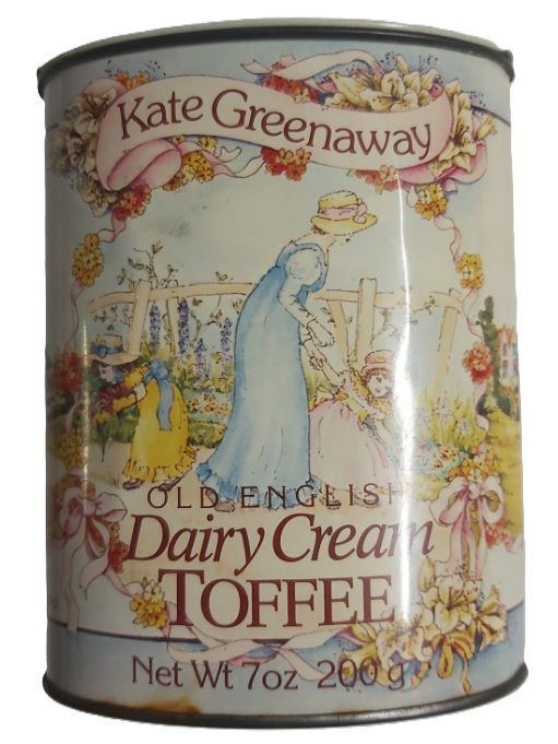 Scatola di Latta Ovale Tin Box Old English Kate Greenway Dairy Cream Toffee