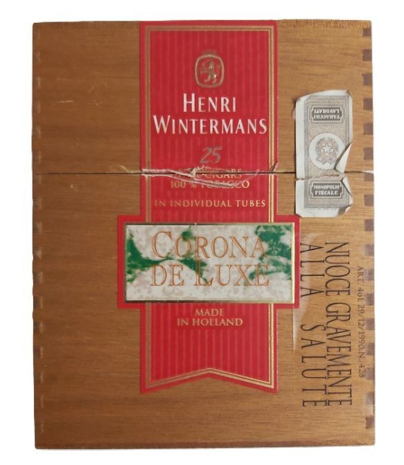 Tobacciana Scatola VUOTA Legno Wooden Box Henri Wintermans 25 Corona de Luxe