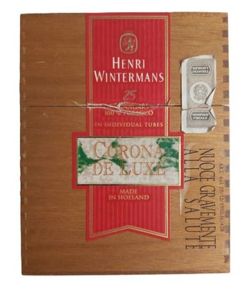 Tobacciana Scatola VUOTA Legno Wooden Box Henri Wintermans 25 Corona de Luxe