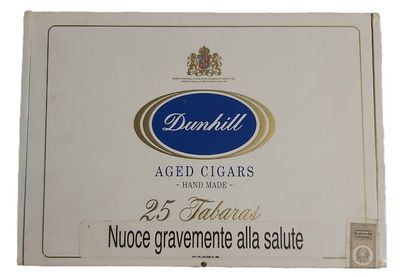 Tobacciana Scatola VUOTA Box Cigars Hand Made Sigari Dunhill 25 Tabaras
