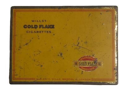 Tobacciana Scatola VUOTA Metallo Tin Box Wills's Gold Flake Cigarettes Honey Dew