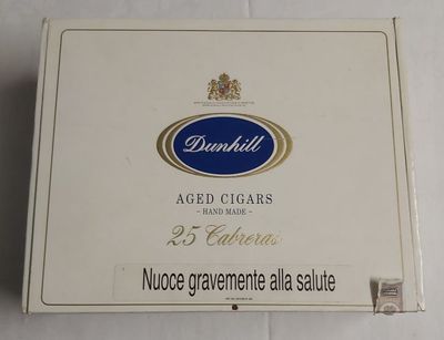 Tobacciana Scatola Legno VUOTA Wooden Box Cigars Hand Made Sigari Dunhill Cabreras