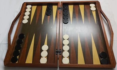 Backgammon Valigetta Legno Radica Masenghini Anni '70-'80