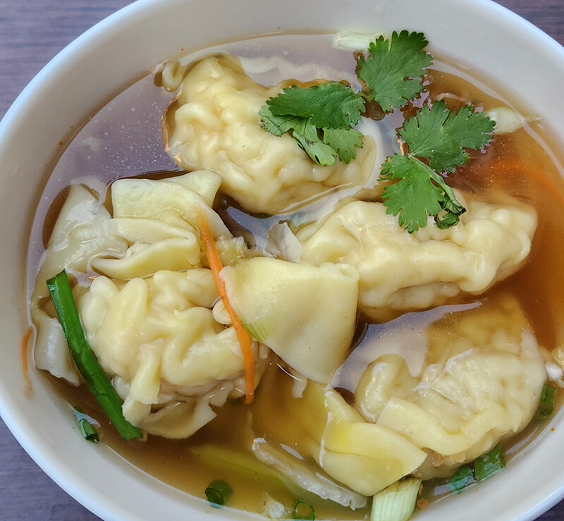 Soupe de raviolis aux crevettes