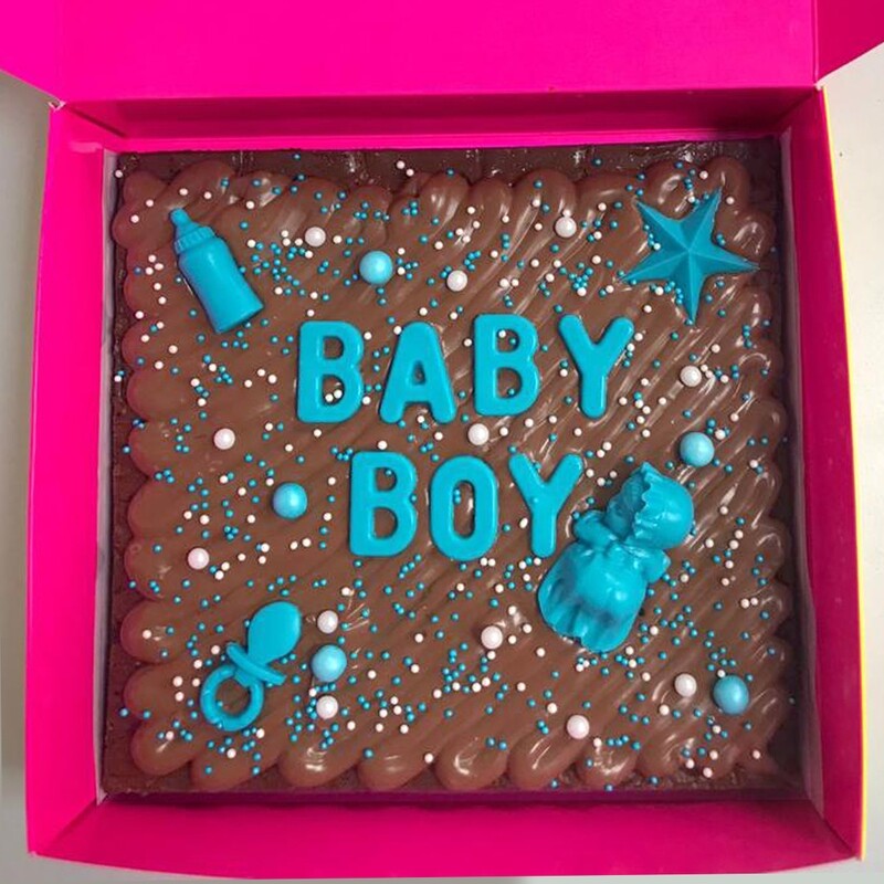 It’s a Boy Brownie Slab