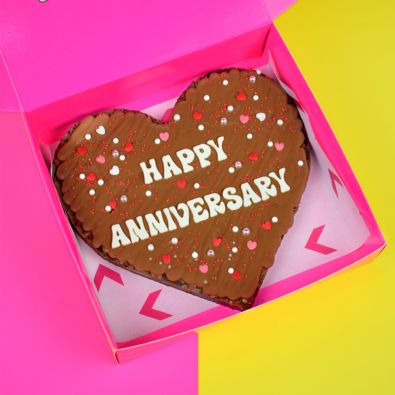 Happy Anniversary Brownie Slab