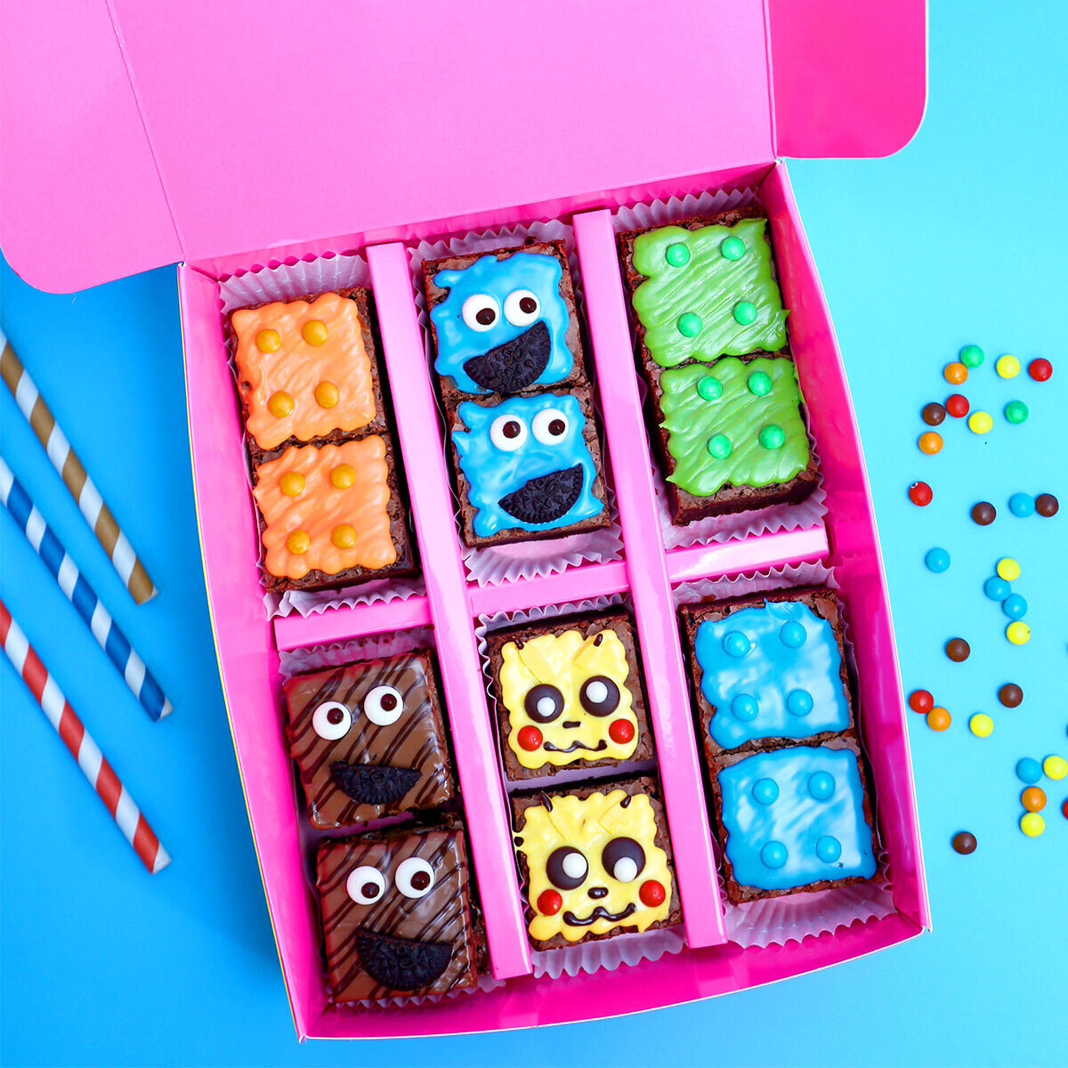 12 Mini Brownies - Pokemon/Lego